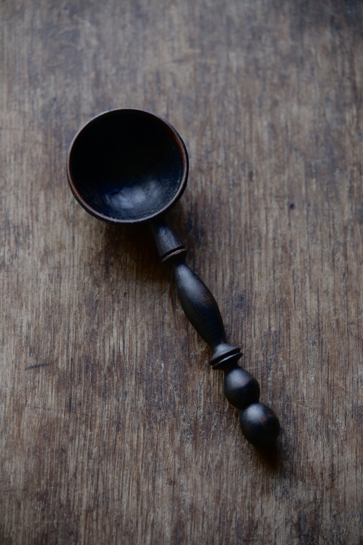 Coffee scoop 007 | Black urushi lacquer